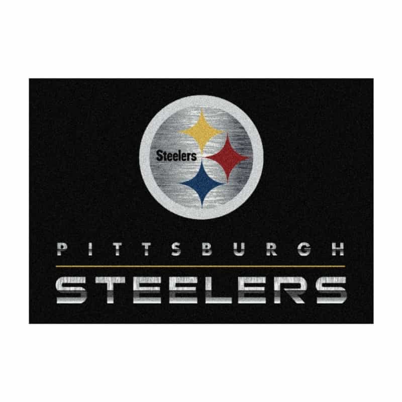 Pittsburgh Steelers 8'X11' Chrome Rug