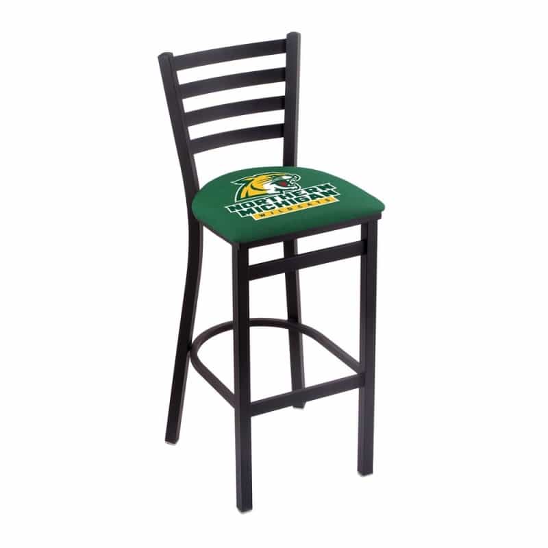 L004 Northern Michigan 30" Stationary Bar Stool With Black Wrinkle Finish