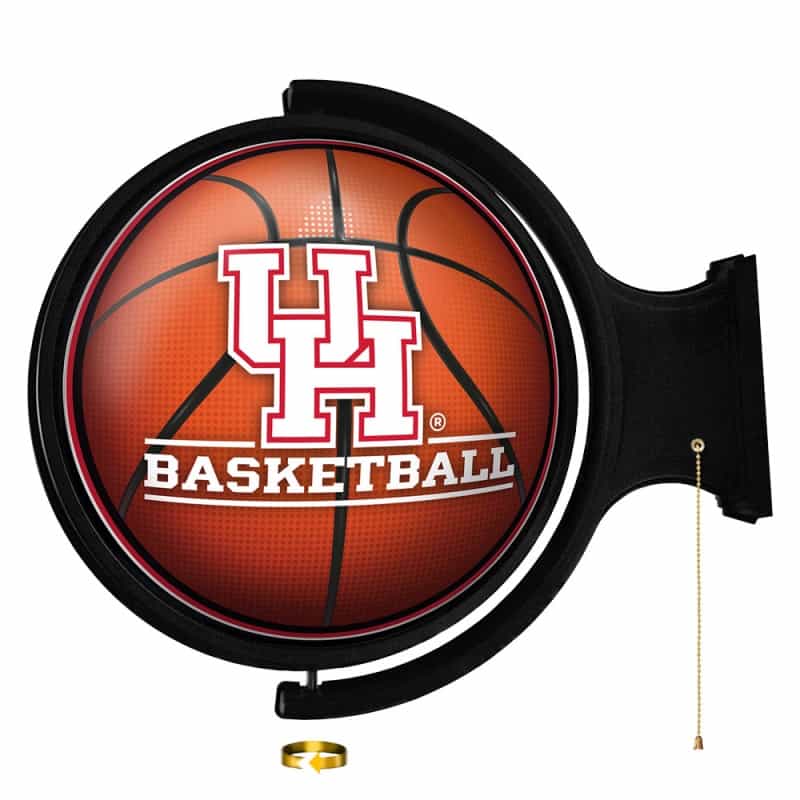 Houston Cougars: Basketball - Original Round Rotating Lighted Wall Sign