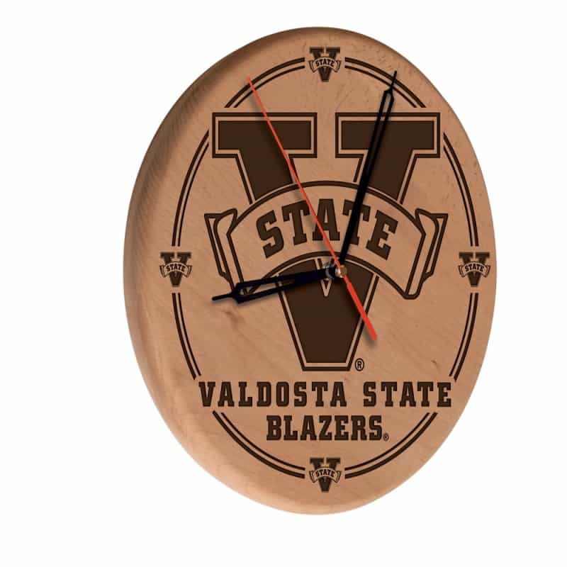 Valdosta State Laser Engraved Wood Clock By The Holland Bar Stool Co
