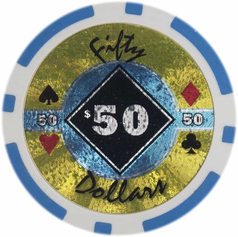 Black Diamond Series Poker Chips 14 Gram - $50 Sold By The Roll 25 Pcs Per Roll