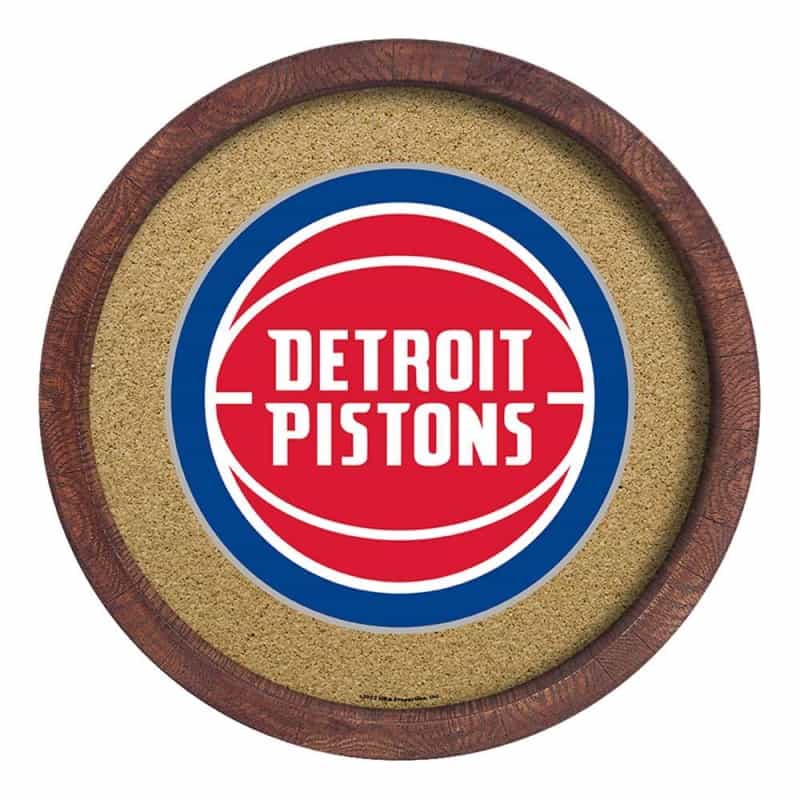 Detroit Pistons: "Faux" Barrel Framed Cork Board