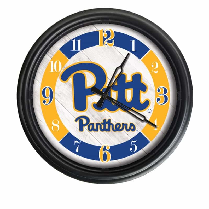 University Of Pittsburgh Indoor/Outdoor Led Wall Clock By Holland Bar Stool Co