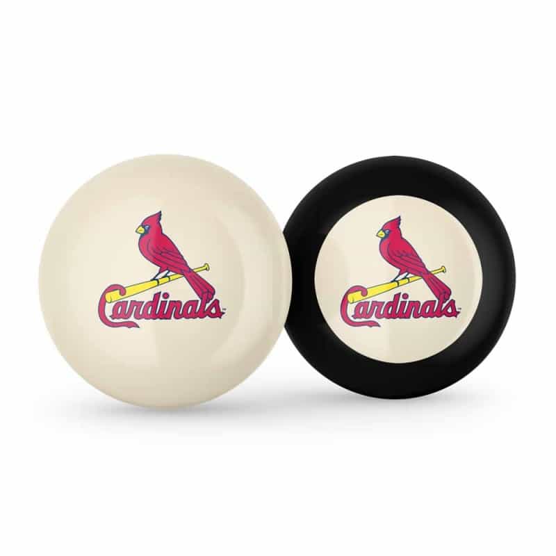St Louis Cardinals Logo Cue Ball & 8 Ball
