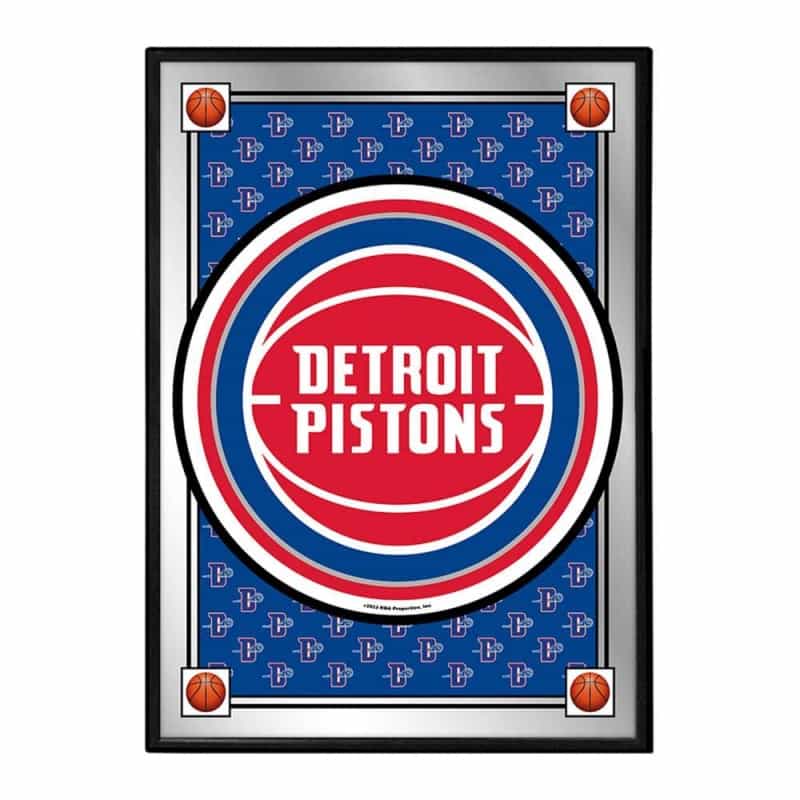 Detroit Pistons: Team Spirit - Framed Mirrored Wall Sign - Vertical