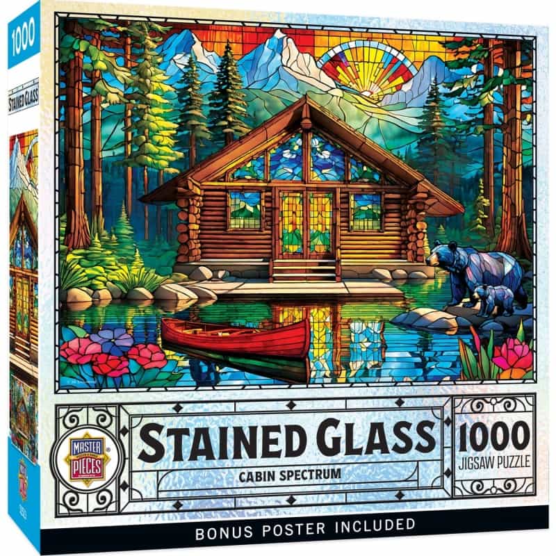 Stained Glass - Cabin Spectrum 1000 Piece Puzzle