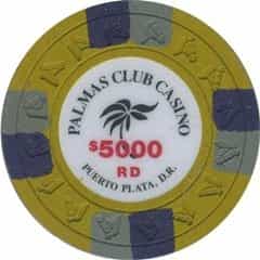Palmas Club Casino $5000 Chip Puerto Plata, Dominican Republic