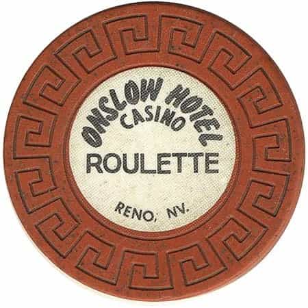 Onslow Casino Reno Nevada Orange Roulette Chip 1979
