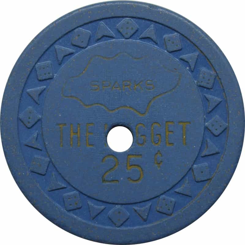 Sparks Nugget Casino Sparks Nevada 25 Cent Cancelled Chip 1955