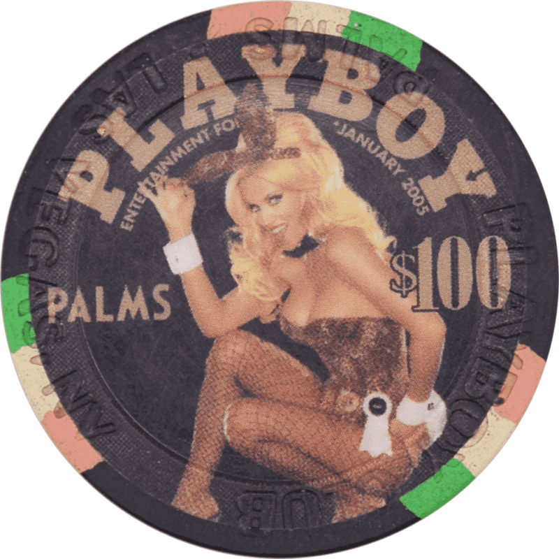 Playboy Palms Casino Las Vegas Nevada $100 Jenny Mccarthy Chip 2005