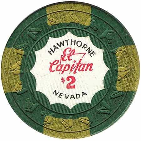 El Capitan Casino Hawthorne Nevada $2 Chip 1976