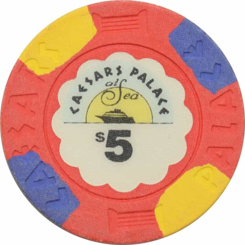 Caesars Palace At Sea Cruise Line $5 Chip