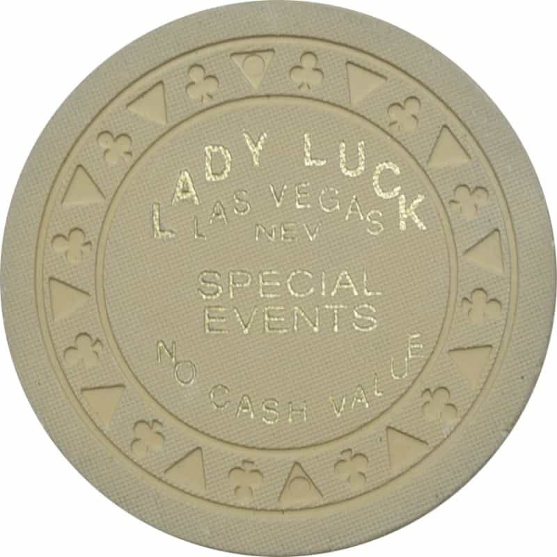 Lady Luck Casino Las Vegas Nevada Biege Special Events Chip 1990s