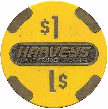 Harvey's Casino Lake Tahoe Nevada $1 Chip 1986