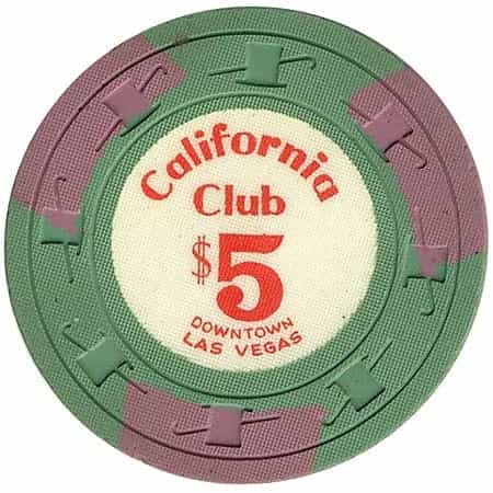 California Club Casino Las Vegas Nevada $5 Chip 1961