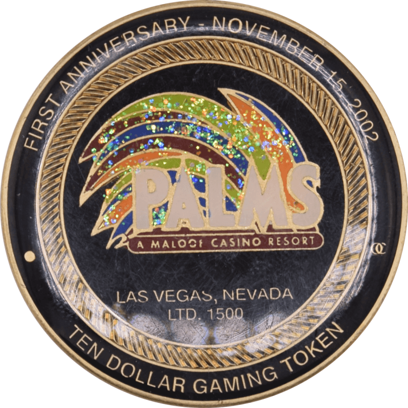 Palms Casino Las Vegas Nevada $10 First Anniversary Token