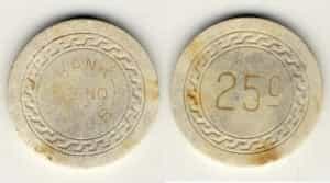 Bank Club Casino Reno Nevada 25 Cent Chip 1930s