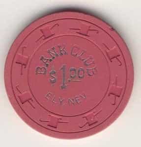 Bank Club Casino Ely Nevada $1 Chip 1960