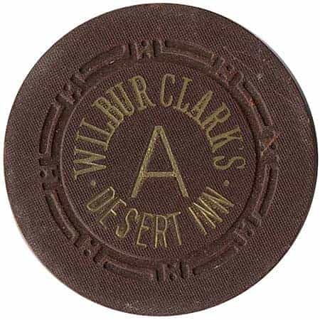 Desert Inn Wilbur Clark's Casino Las Vegas Nevada Brown A Roulette Chip 1958