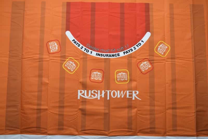 Golden Nugget Casino Las Vegas Nevada New Rush Tower Orange Blackjack Layout