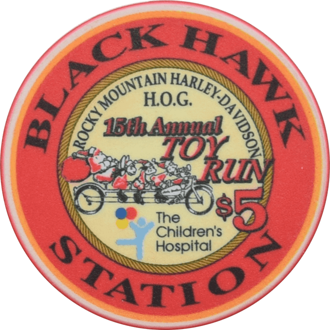 Black Hawk Station Casino Black Hawk Colorado $5 15Th Annual Toy Run Chip