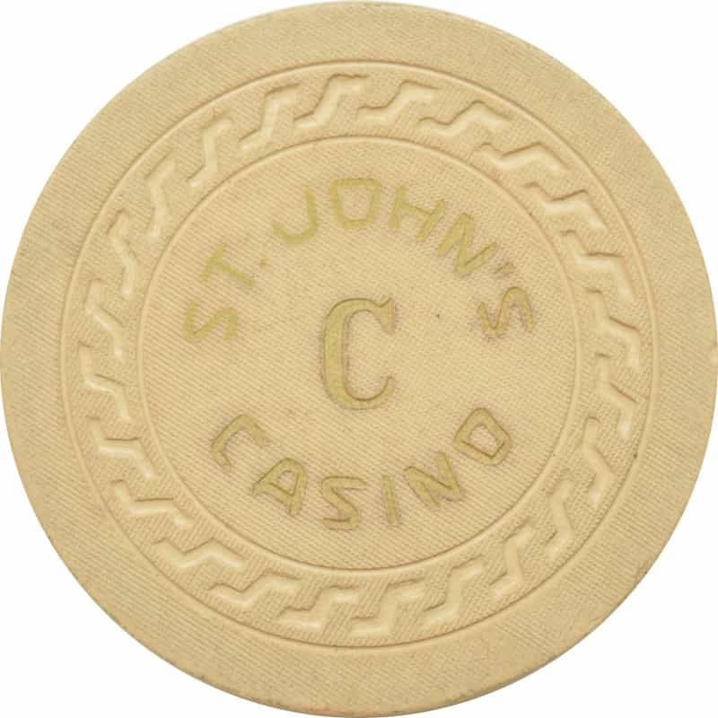 St. John's Casino Havana Cuba Beige C Roulette Chip