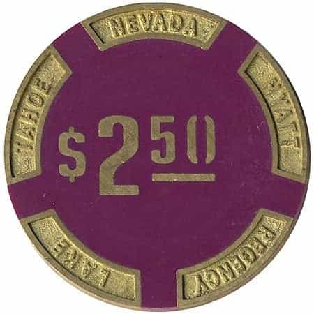 Hyatt Regency Casino Lake Tahoe Nevada $2.50 Chip 1990
