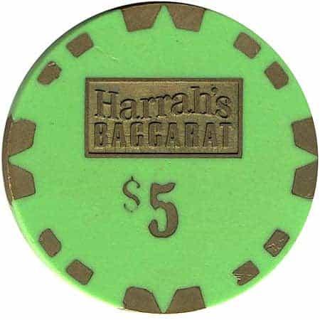 Harrah's Casino Reno/Lake Tahoe Nevada $5 Baccarat Chip 1980S 43Mm