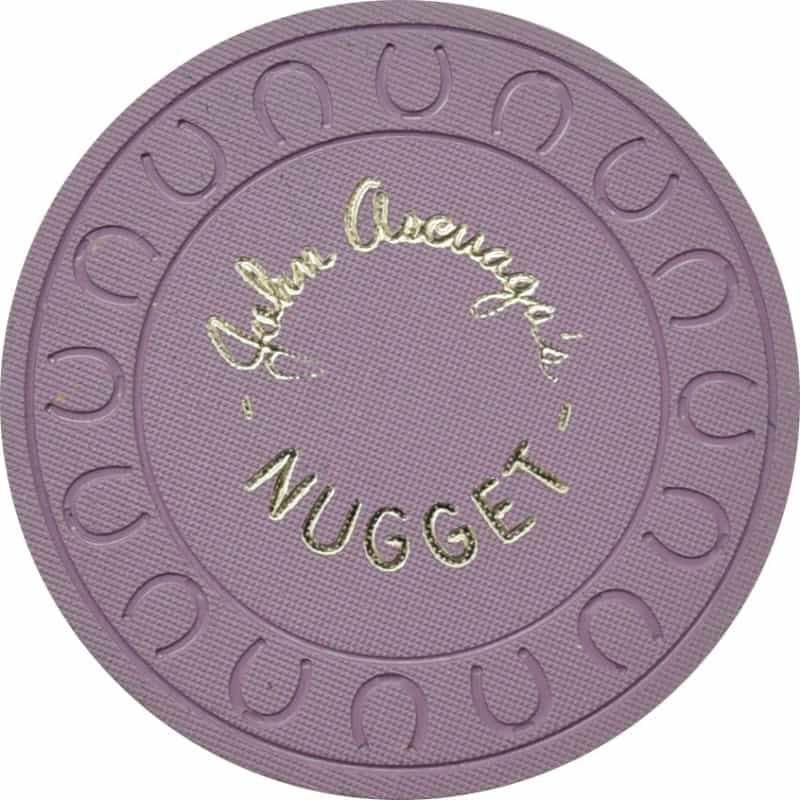 John Ascuaga's Nugget Casino Sparks Nevada Purple Roulette Chip 1970s