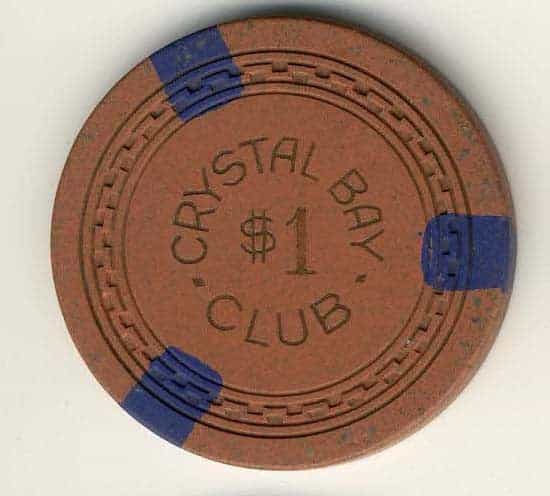 Crystal Bay Club Casino Lake Tahoe Nevada $1 Chip 1950s