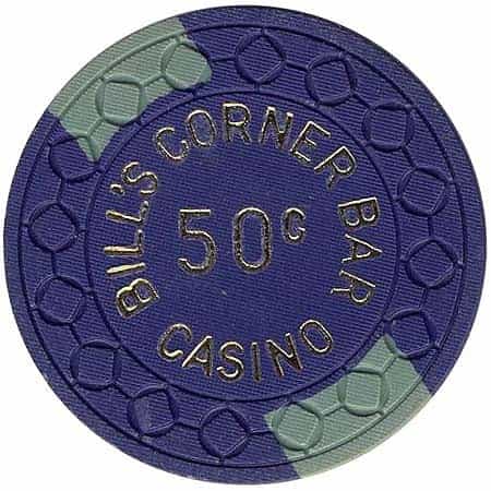 Bill's Corner Bar Casino Reno Nevada 50 Cent Chip 1965