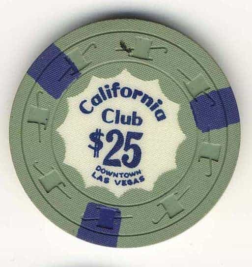 California Club Casino Las Vegas Nevada $25 Chip 1960s