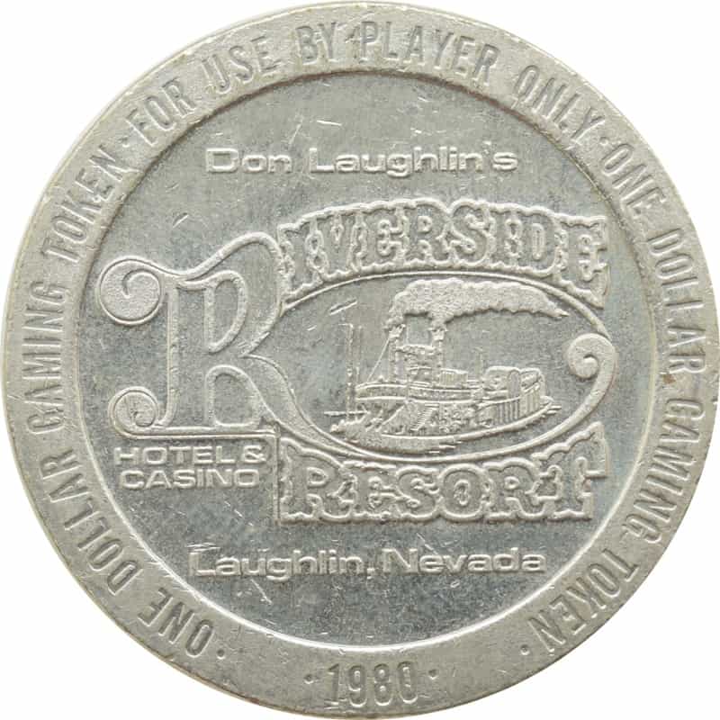 Riverside Resort Casino Laughlin Nv $1 Token 1980