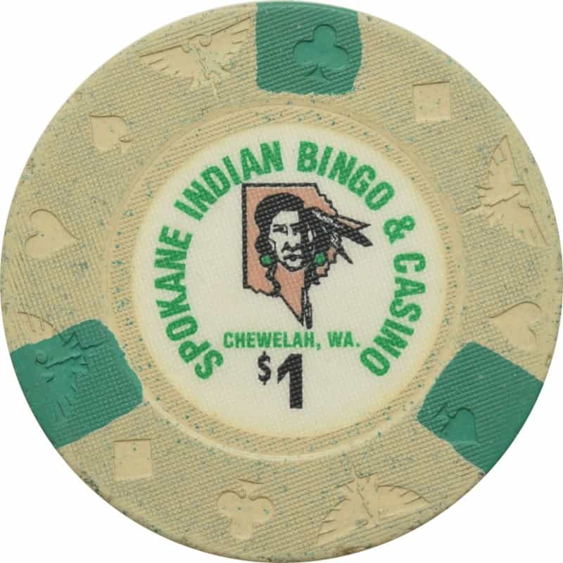 Spokane Indian Bingo & Casino Chewelah Wa $1 Chip