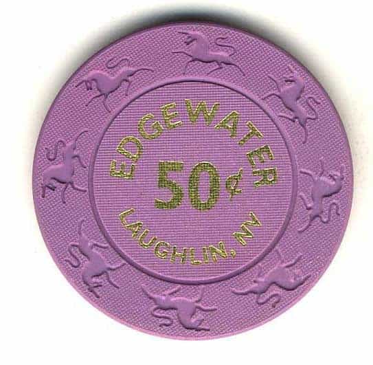 Edgewater Casino Laughlin Nevada 50 Cent Chip 1997