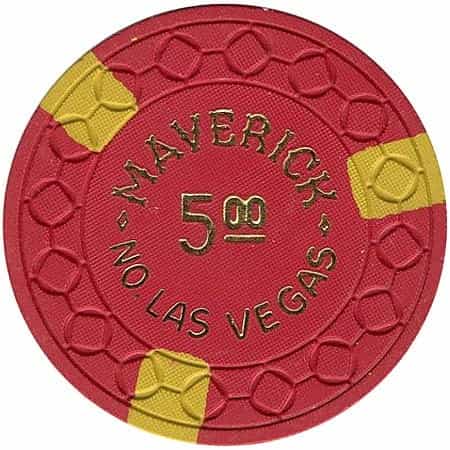 Maverick Casino N. Las Vegas Nevada $5 Chip 1960s