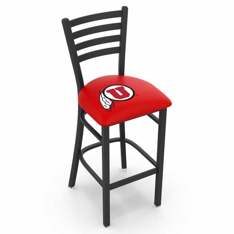 L004 Utah 30" Stationary Bar Stool With Black Wrinkle Finish