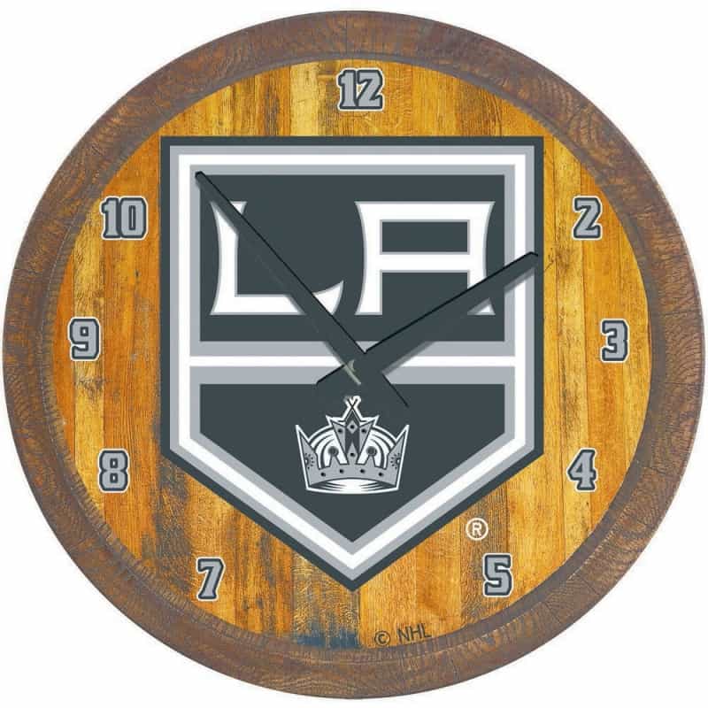 Los Angeles Kings: "Faux" Barrel Top Wall Clock
