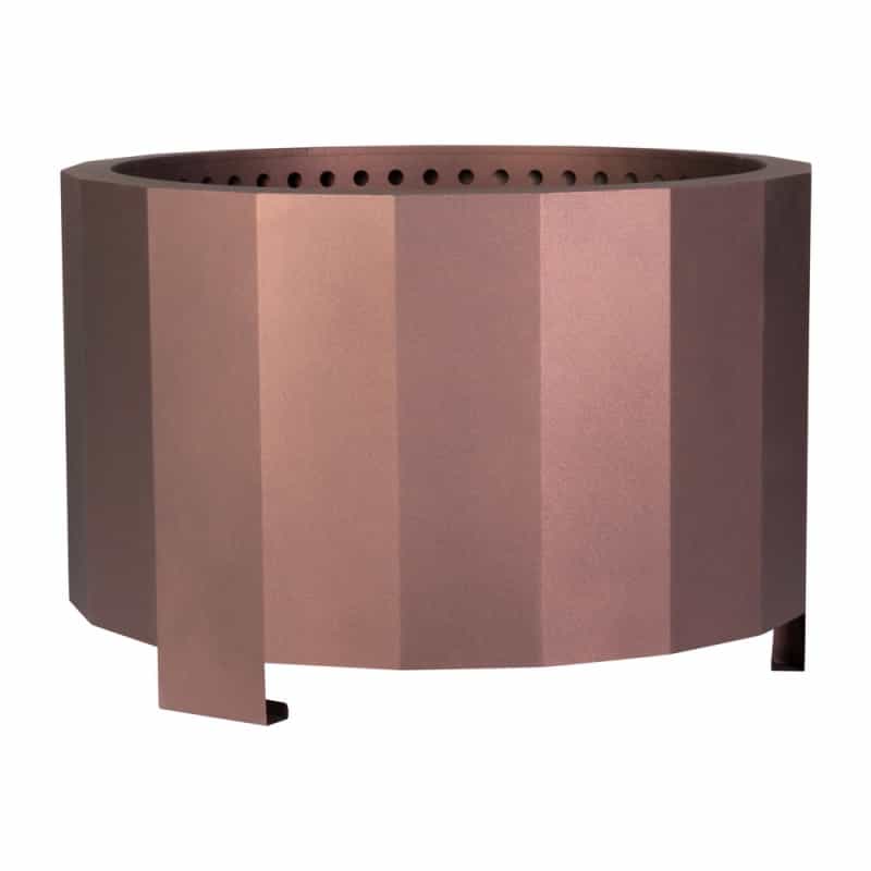 Titus Commercial Grade 27 Inch Smokeless Outdoor Firepit, Natural Wood Burning Portable Fire Pit With Waterproof Cover, Bronze