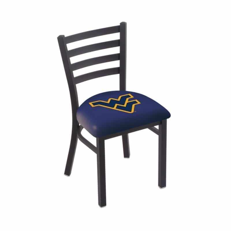 L00418 Black Wrinkle West Virginia Stationary Chair With Ladder Style Back By Holland Bar Stool Co