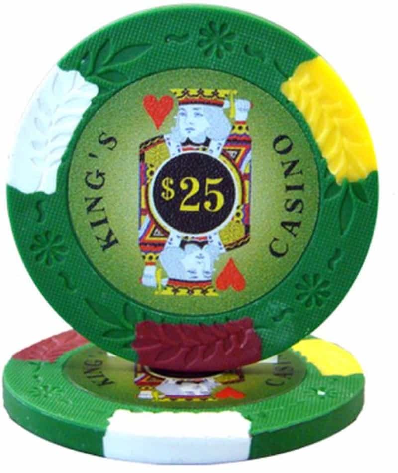 King's Casino Series 14 Gram Pro Clay - $25 Sold By The Roll 25 Pcs. Per Roll