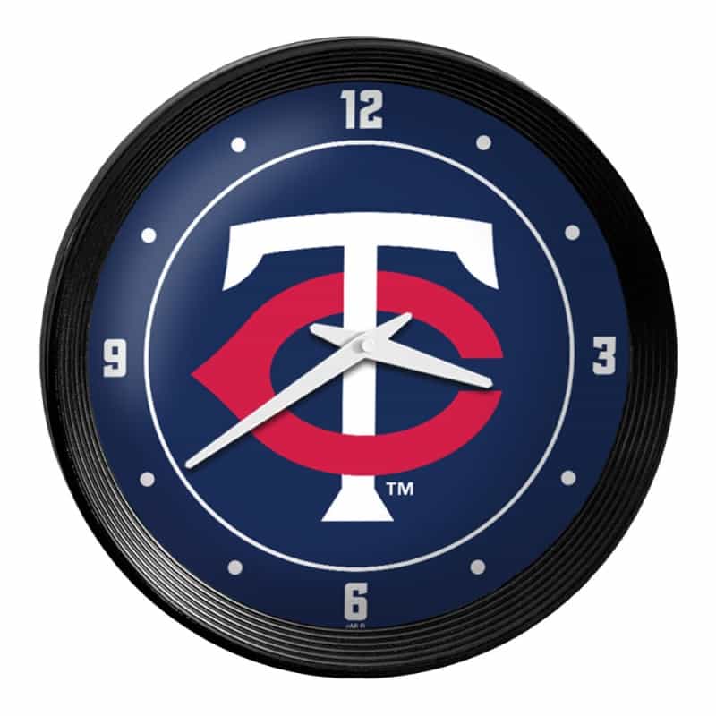 Minnesota Twins: Logo - Ribbed Frame Wall Clock
