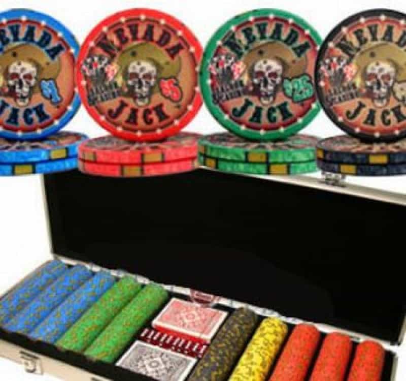 500 Chip Nevada Jacks 10G Set W/Aluminum Case