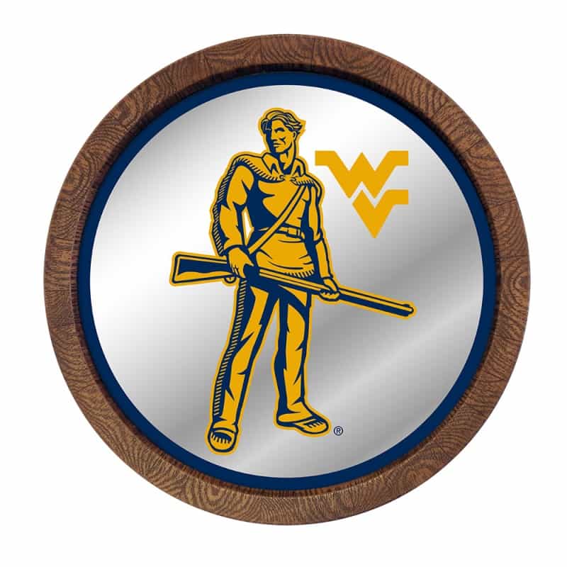 West Virginia Mountaineers: Mascot - Mirrored Barrel Top Mirrored Wall Sign