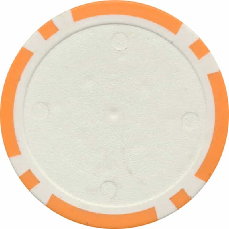 Orange Classic 8 Stripe Poker Chip For Inlays / Roll Of 25 Pcs