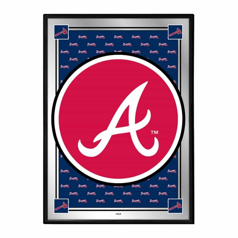 Atlanta Braves: Vertical Team Spirit - Framed Mirrored Wall Sign