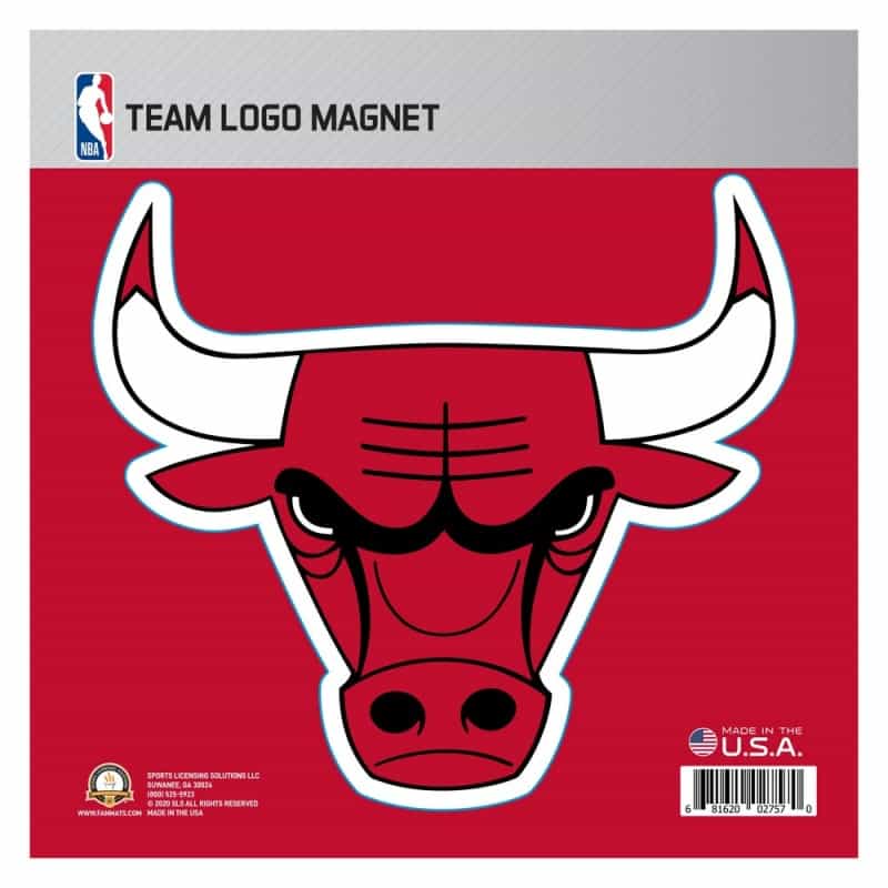 Chicago Bulls Large Team Logo Magnet 10" (8.7329"X8.3078")