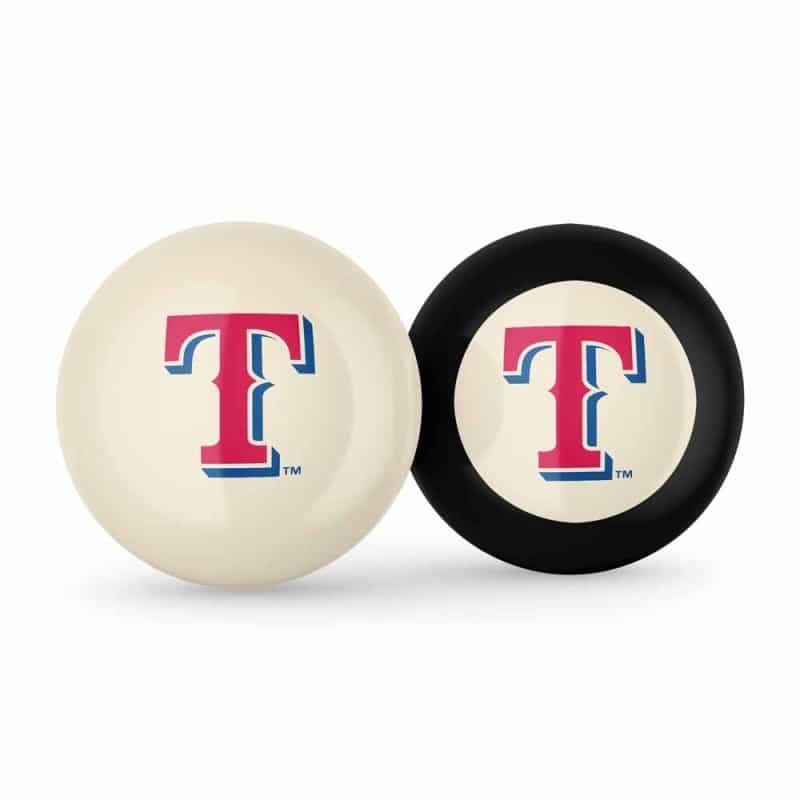 Texas Rangers Logo Cue Ball & 8 Ball