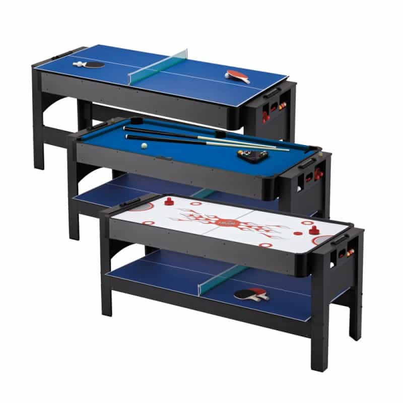 Fat Cat 3-In-1 6' Flip Multi-Game Table Blue Top