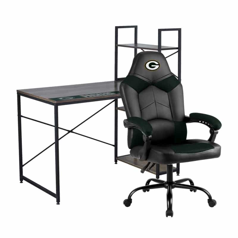 Green Bay Packers Desk & Oversized Office Chair Combo